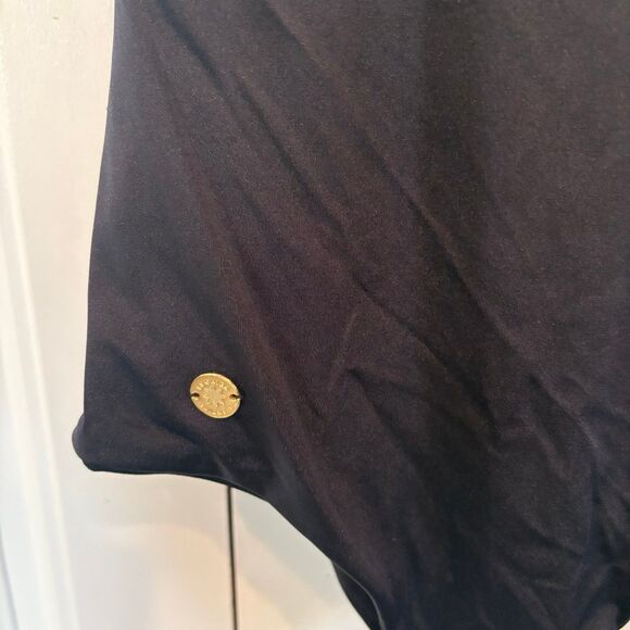 Leonisa Black Macrame Detail Back One Piece Swimsuit Size XS - Picture 6 of 9